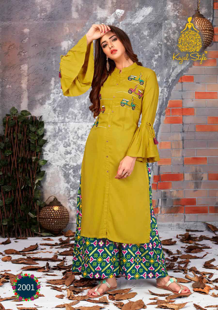 Kajal Style Fashion Label Vol-2 Cotton Rayon Kurti Set Kajal Style Fashion Label Vol-2 Cotton Rayon Kurti Set